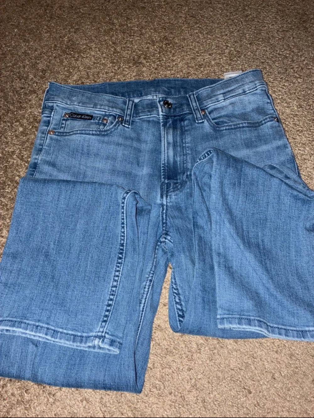 Calvin Klein Men’s Medium Blue Slim Straight Jeans